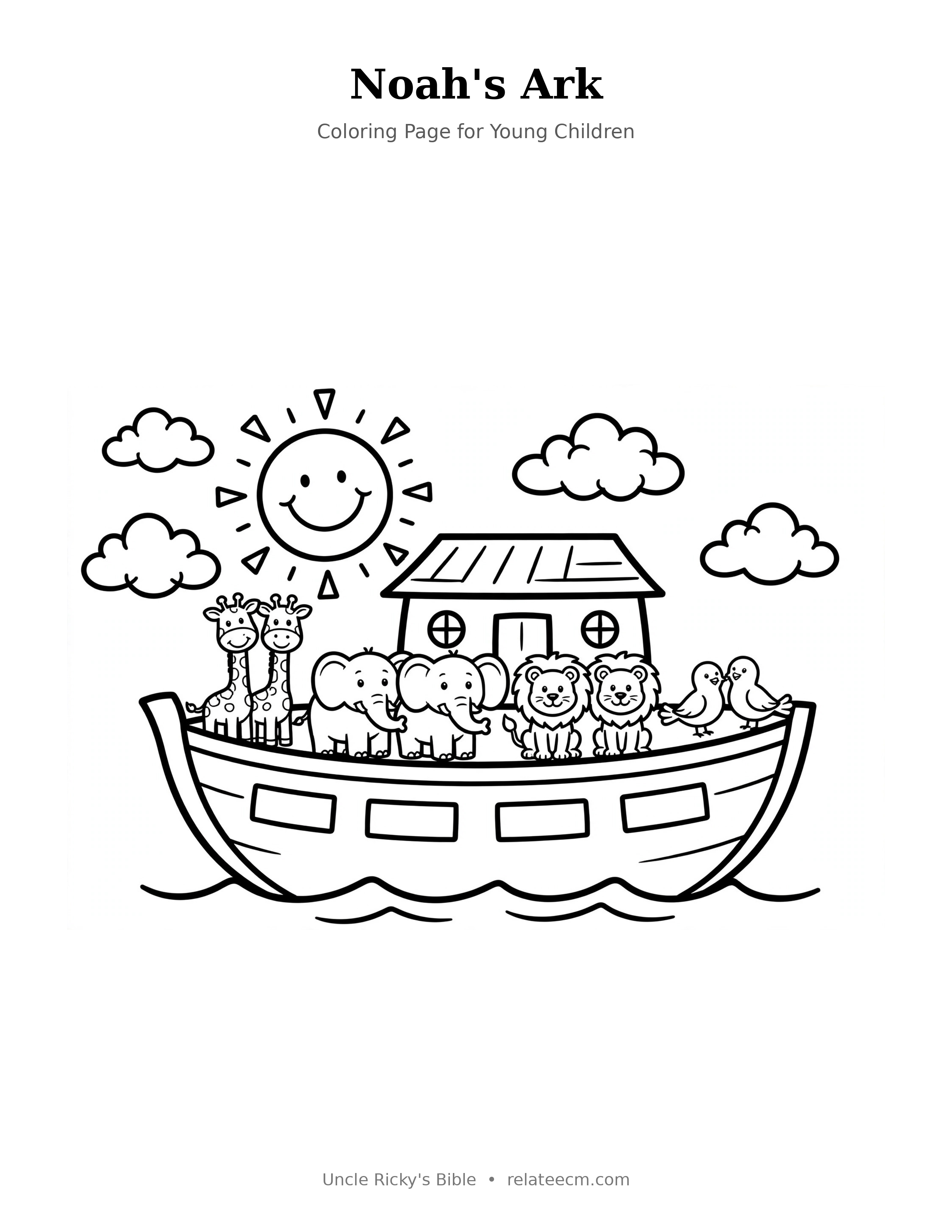 Noah’s Ark Coloring Page