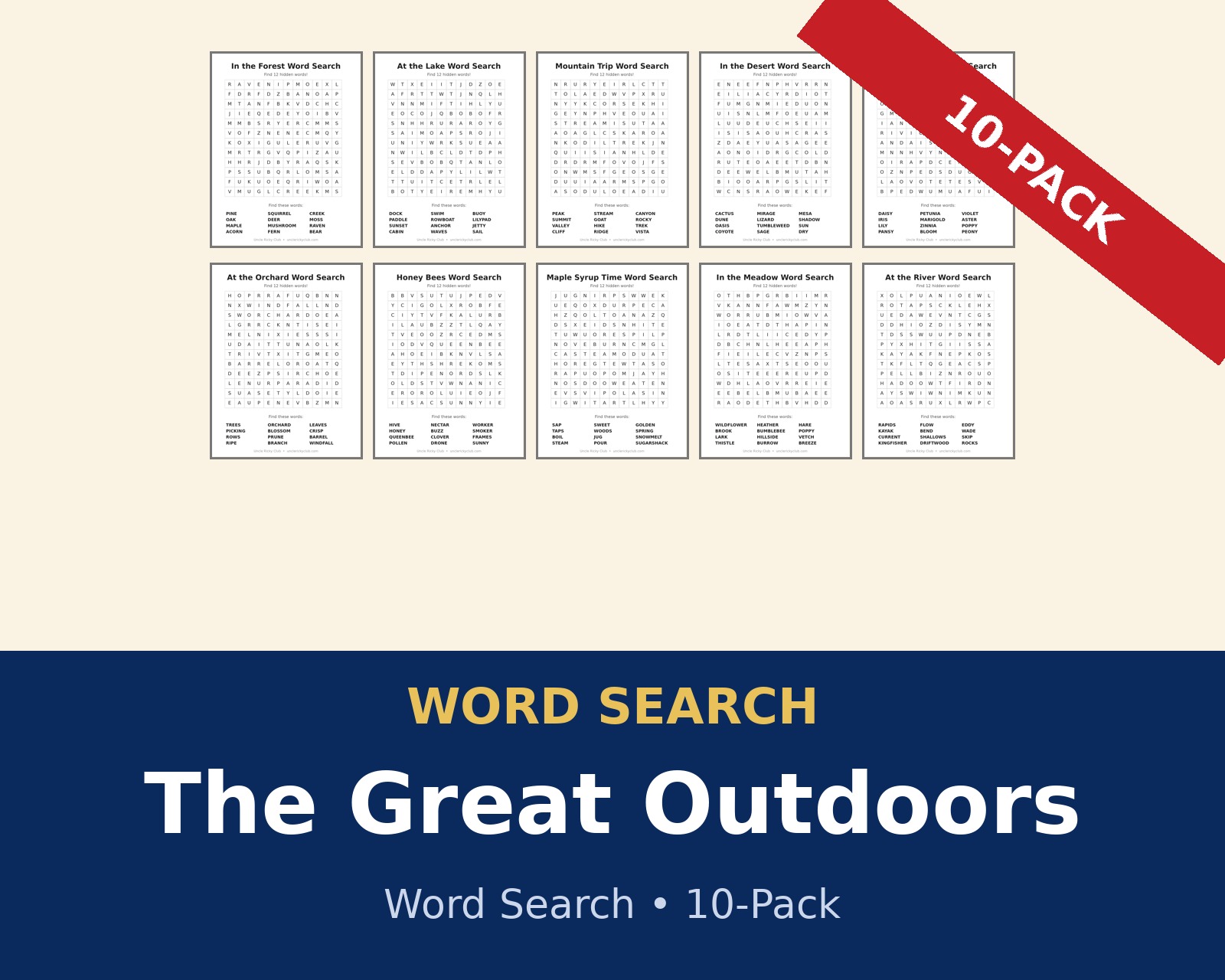Word Search — The Great Outdoors (10-Pack)